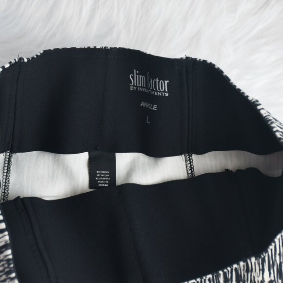 Slim Factor by Investments Ponte Knit Ankle Length Slim Size Large - Picture 2 of 4